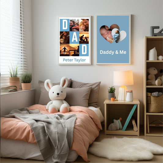 Daddy & Me Collage Photo Print