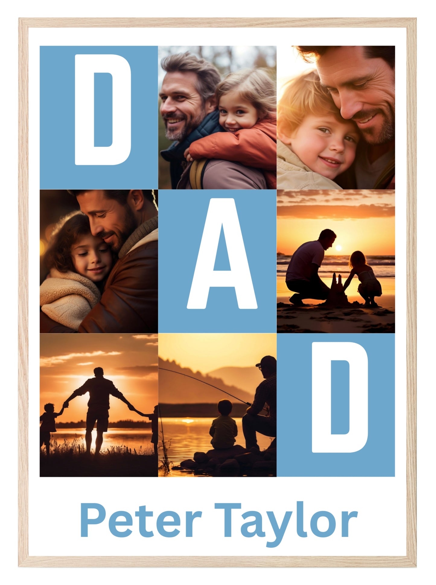 Personalised DAD Collage Photo Print