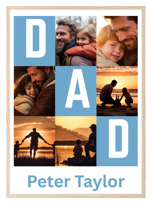 Personalised DAD Collage Photo Print