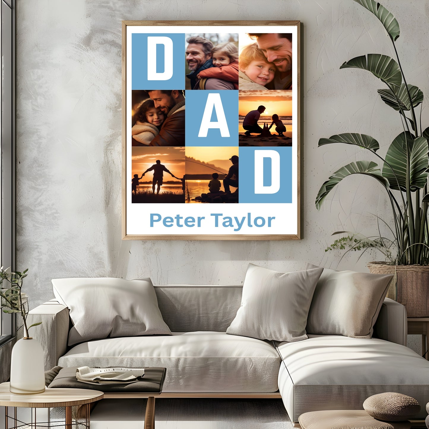 Personalised DAD Collage Photo Print