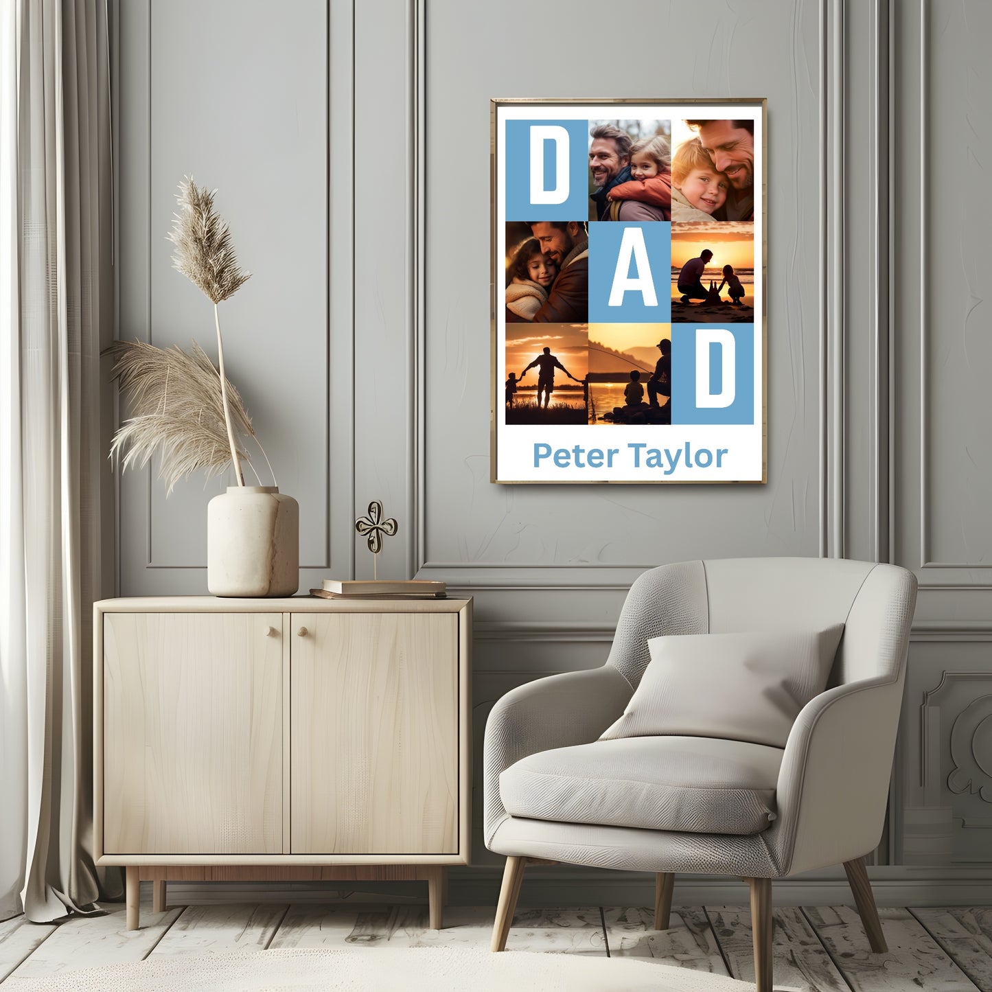 Personalised DAD Collage Photo Print