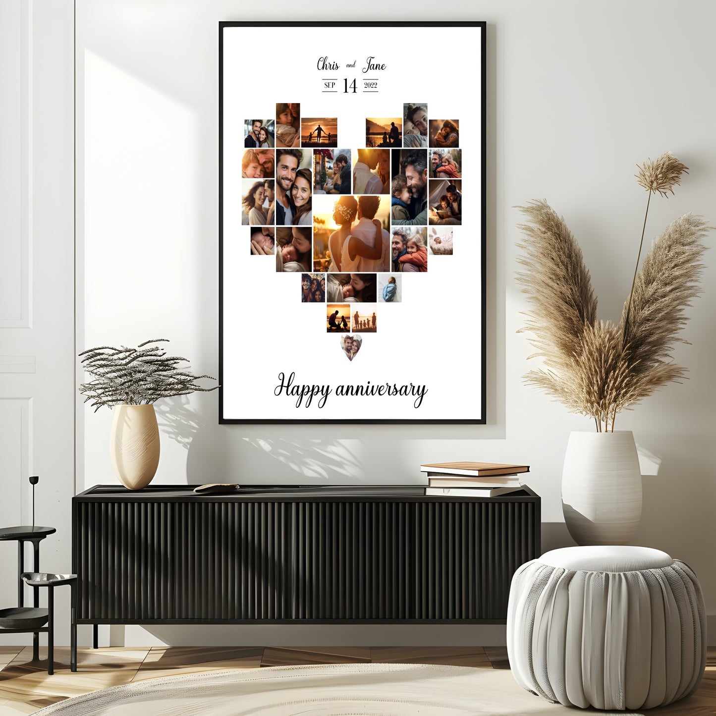Personalised Anniversary Collage Photo Print