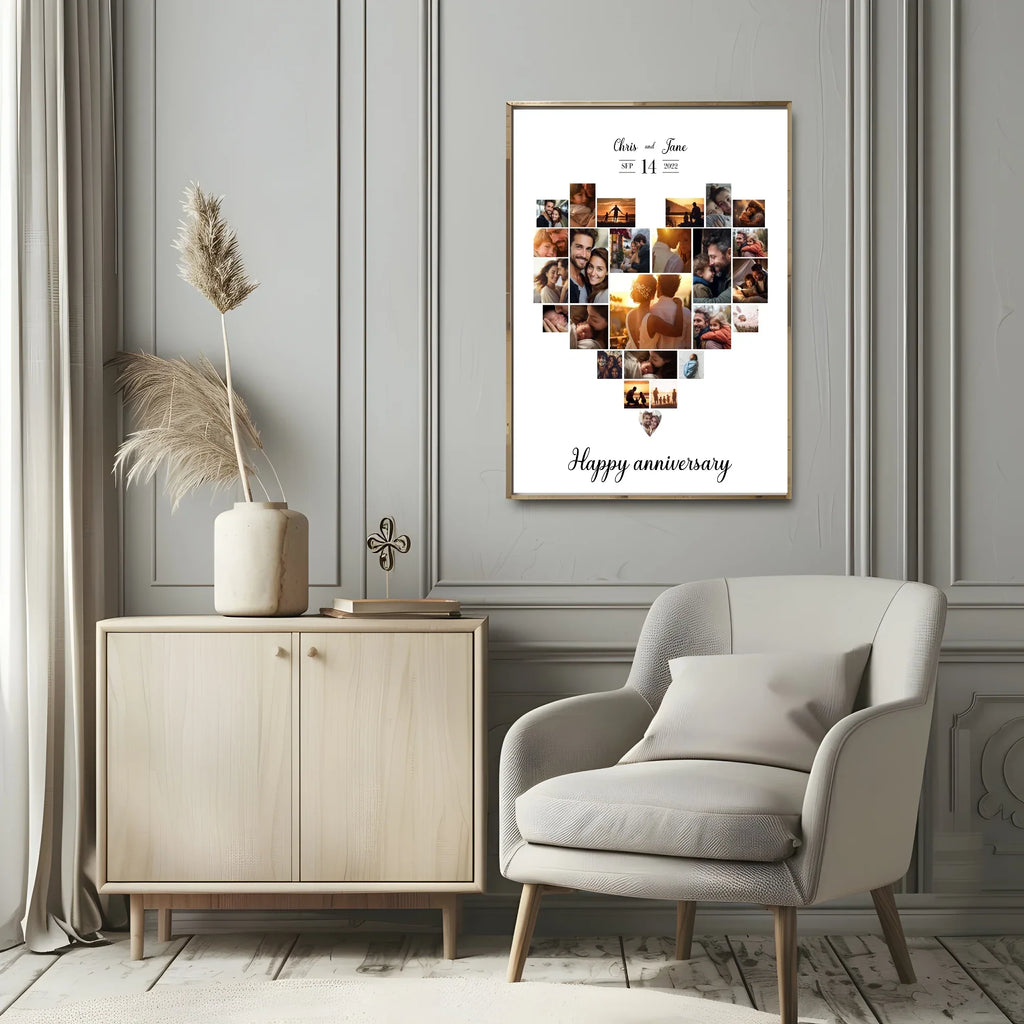 Personalised Anniversary Collage Photo Print - Larosier Prints