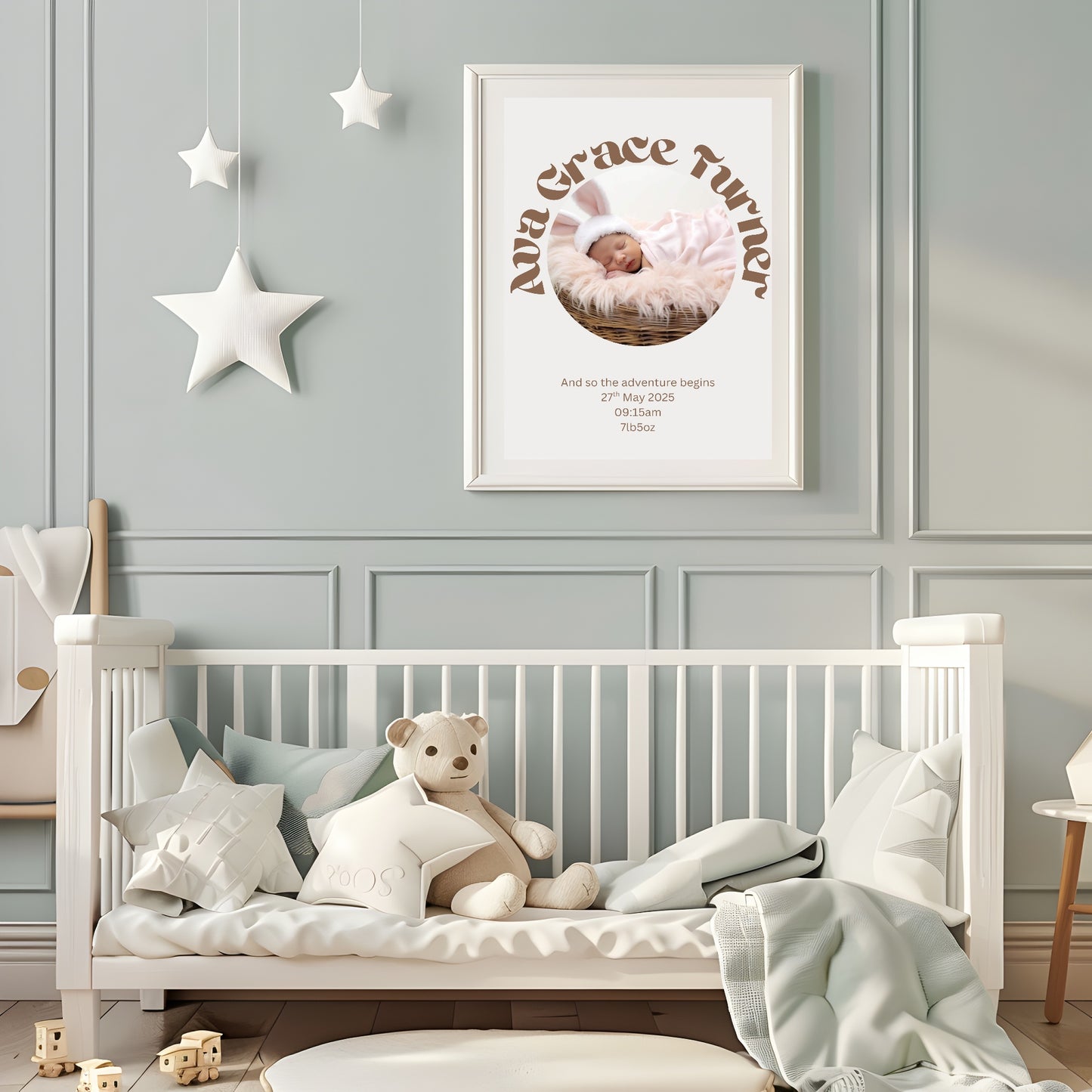 Personalised Birth Announcement Photo Print