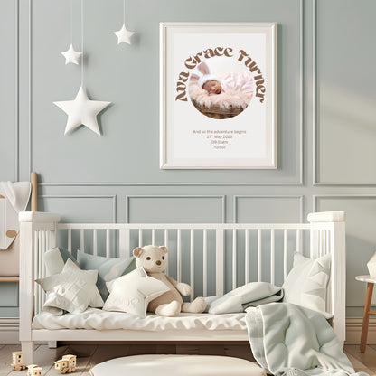 Personalised Birth Announcement Photo Print