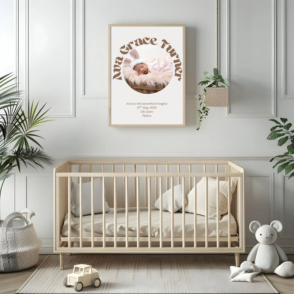 Personalised Birth Announcement Photo Print - Larosier Prints