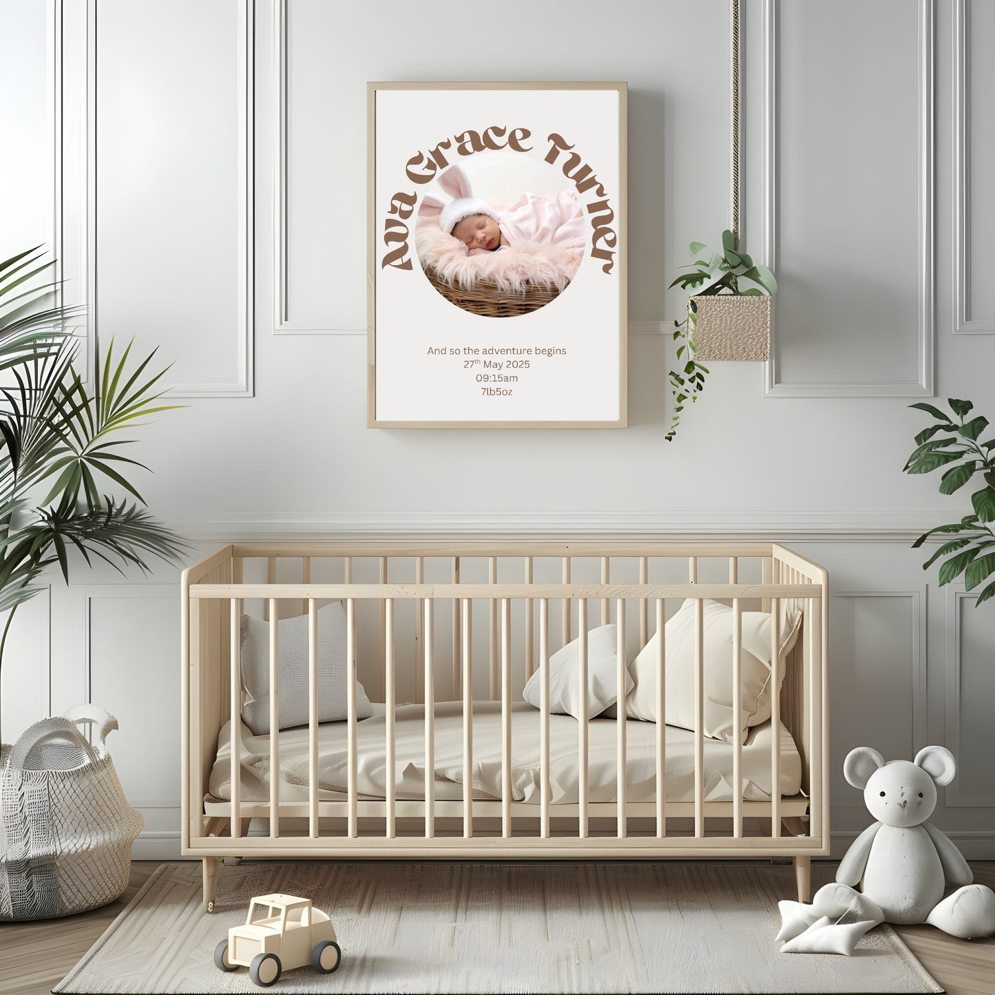 Personalised Birth Announcement Photo Print