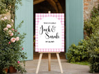 Harlequin Diamond Wedding Welcome Sign | Multiple Colour Options