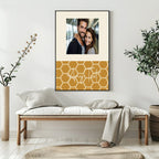 Personalised Autumnal Honeycomb Geometric Photo Print - Larosier Prints