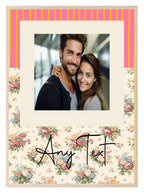 Personalised Floral & Stripes Photo Print - Larosier Prints