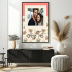 Personalised Floral & Stripes Photo Print - Larosier Prints