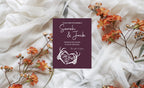 Gothic Wedding Party Invitations & Envelopes | Purple | Pack of 10