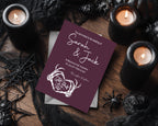 Purple Gothic Wedding Welcome Sign | Skeleton Hands