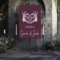 Gothic Welcome To Our Wedding Party Sign | Purple