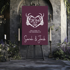 Gothic Wedding Party Invitations & Envelopes | Purple | Pack of 10