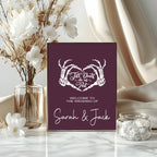 Gothic Wedding Party Invitations & Envelopes | Purple | Pack of 10