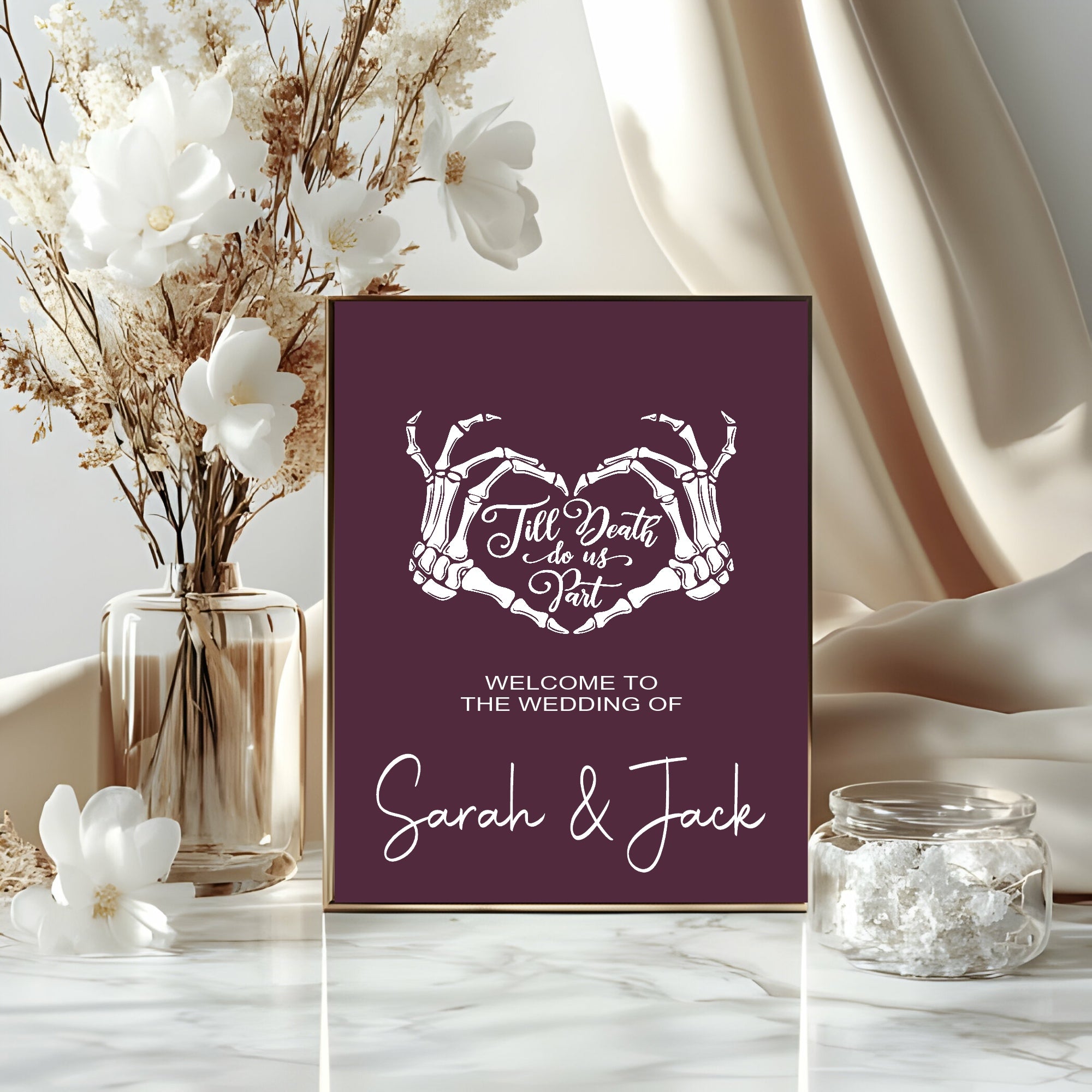 Gothic Wedding Party Invitations & Envelopes | Purple | Pack of 10