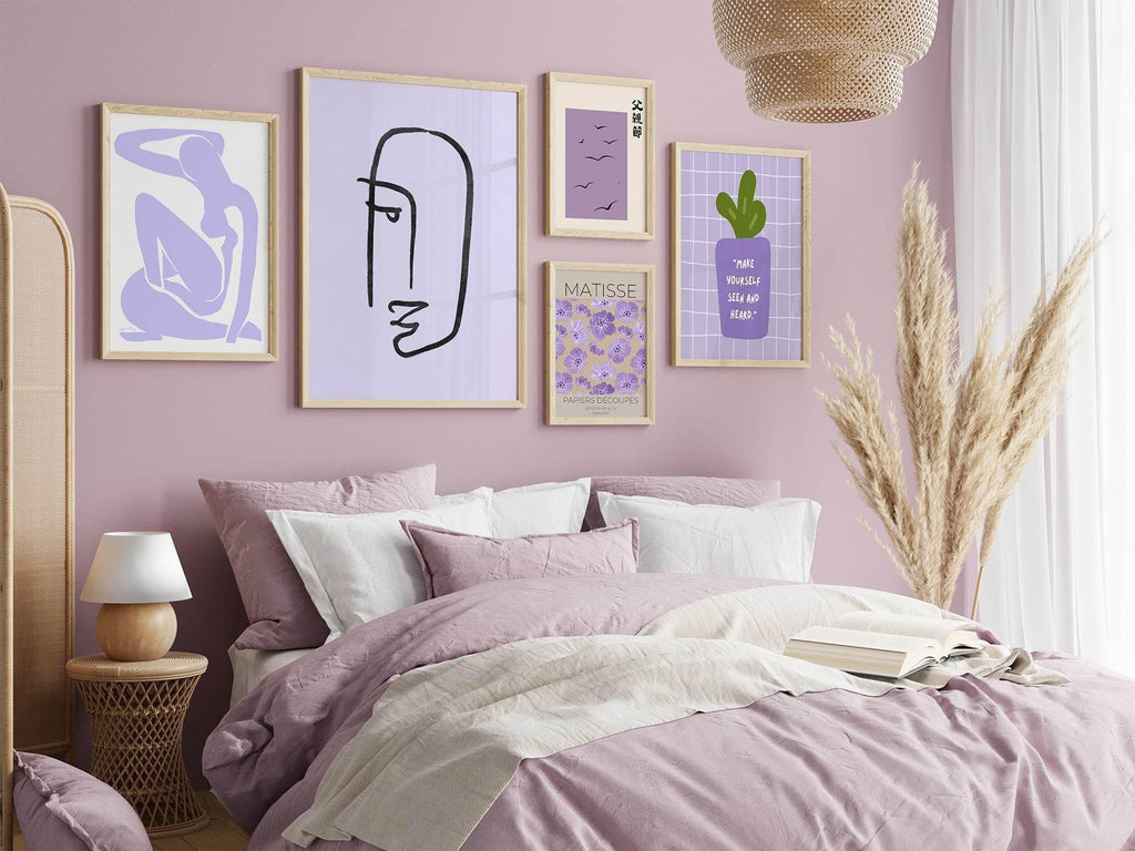 Papiers Découpés Berggruen & Cie Print | Matisse Classic Inspired Art | Purple - Larosier Prints