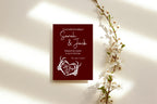 Red Gothic Wedding Invitations | Pack of 10