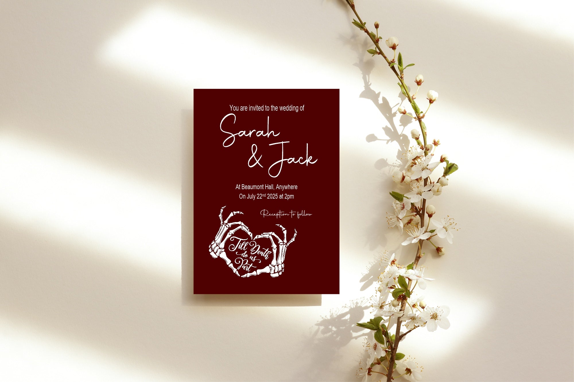 Till Death Do Us Part Personalised Wedding Keepsake Print