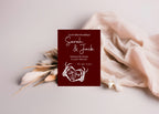 Red Gothic Wedding Invitations | Pack of 10