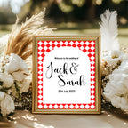 Harlequin Diamond Wedding Welcome Sign | Multiple Colour Options