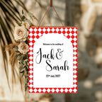 Harlequin Diamond Wedding Welcome Sign | Multiple Colour Options