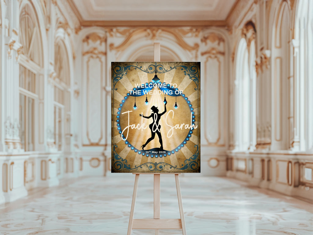 Gothic Dark Romance Circus Double Sided Forever Wedding Sign