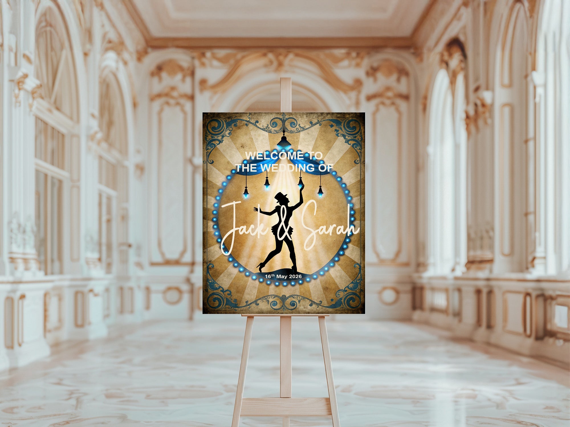 Gothic Dark Romance Circus Double Sided Forever Wedding Sign