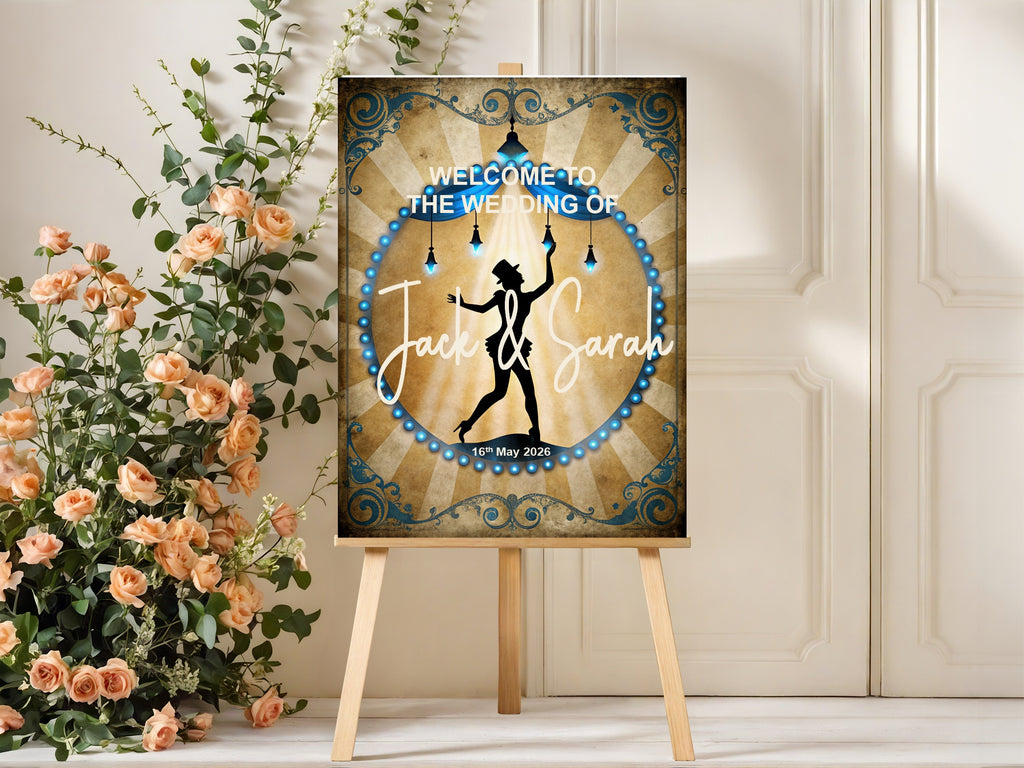 Gothic Dark Romance Circus Double Sided Forever Wedding Sign