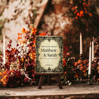 Black Lace Gothic Wedding Welcome Sign | Personalised