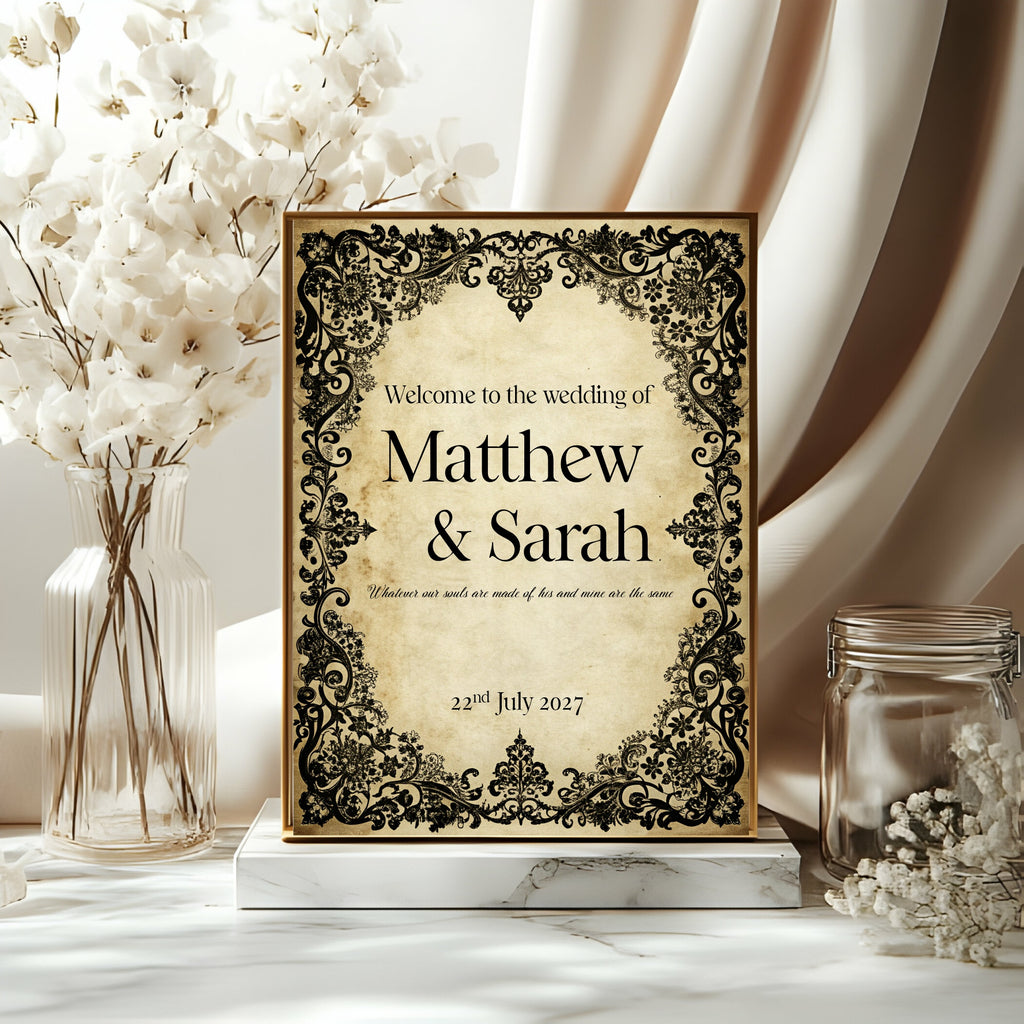 Black Lace Essentials Wedding Signage Bundle