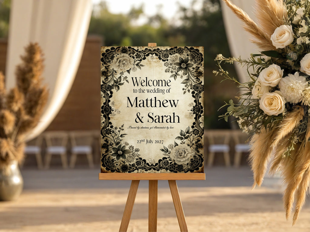 Black Rose Complete Wedding Signage Bundle
