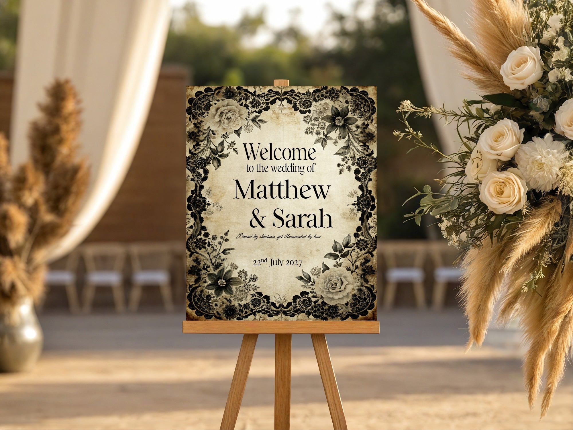Black Rose Complete Wedding Signage Bundle