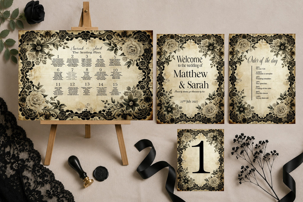Black Rose Essentials Wedding Signage Bundle