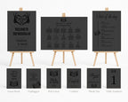 The Lovers Tarot Wedding Seating Plan | Charcoal