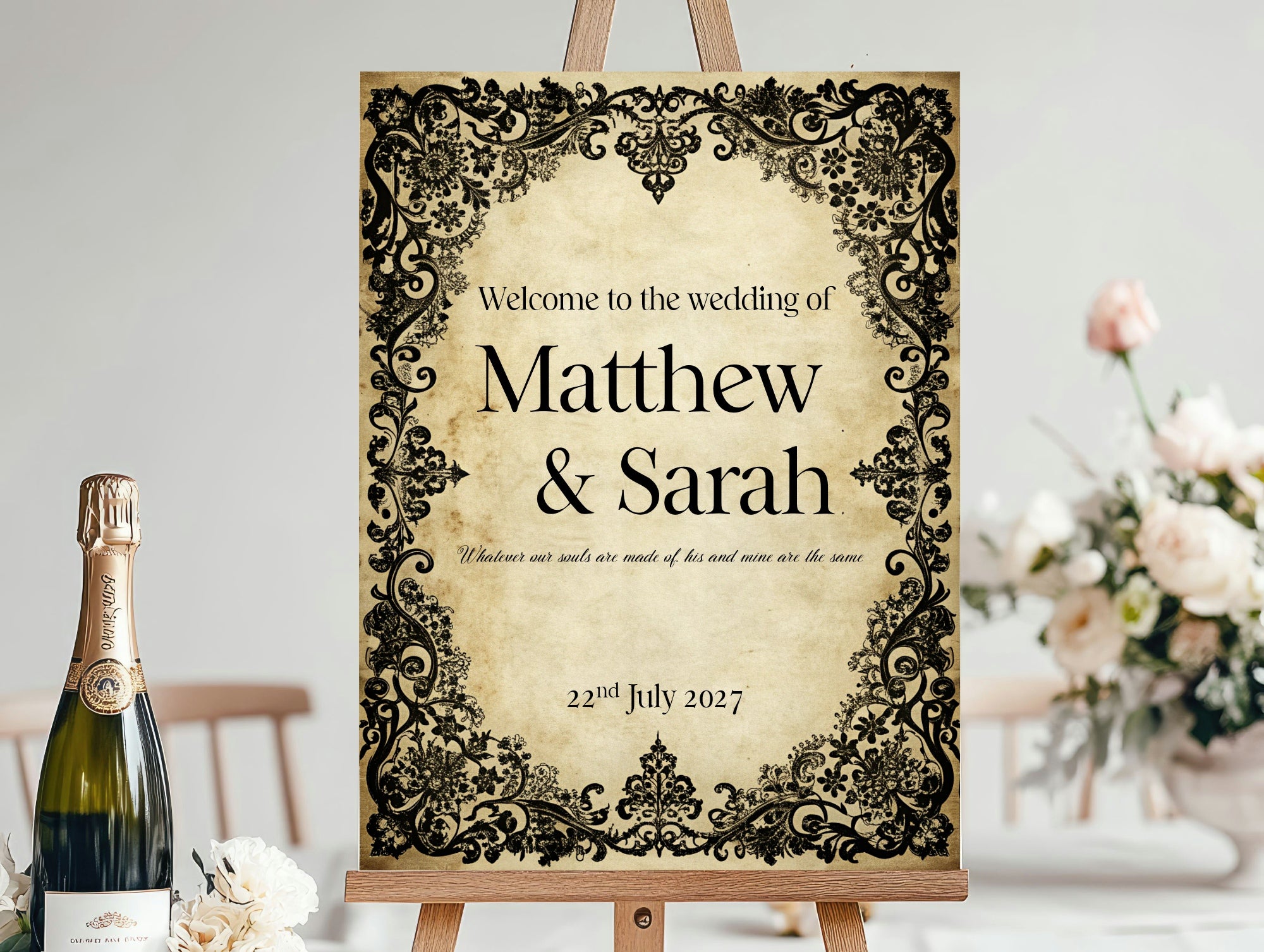 Black Lace Essentials Wedding Signage Bundle