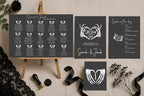 Gothic Individual Table Plan Cards | Skeleton Hands