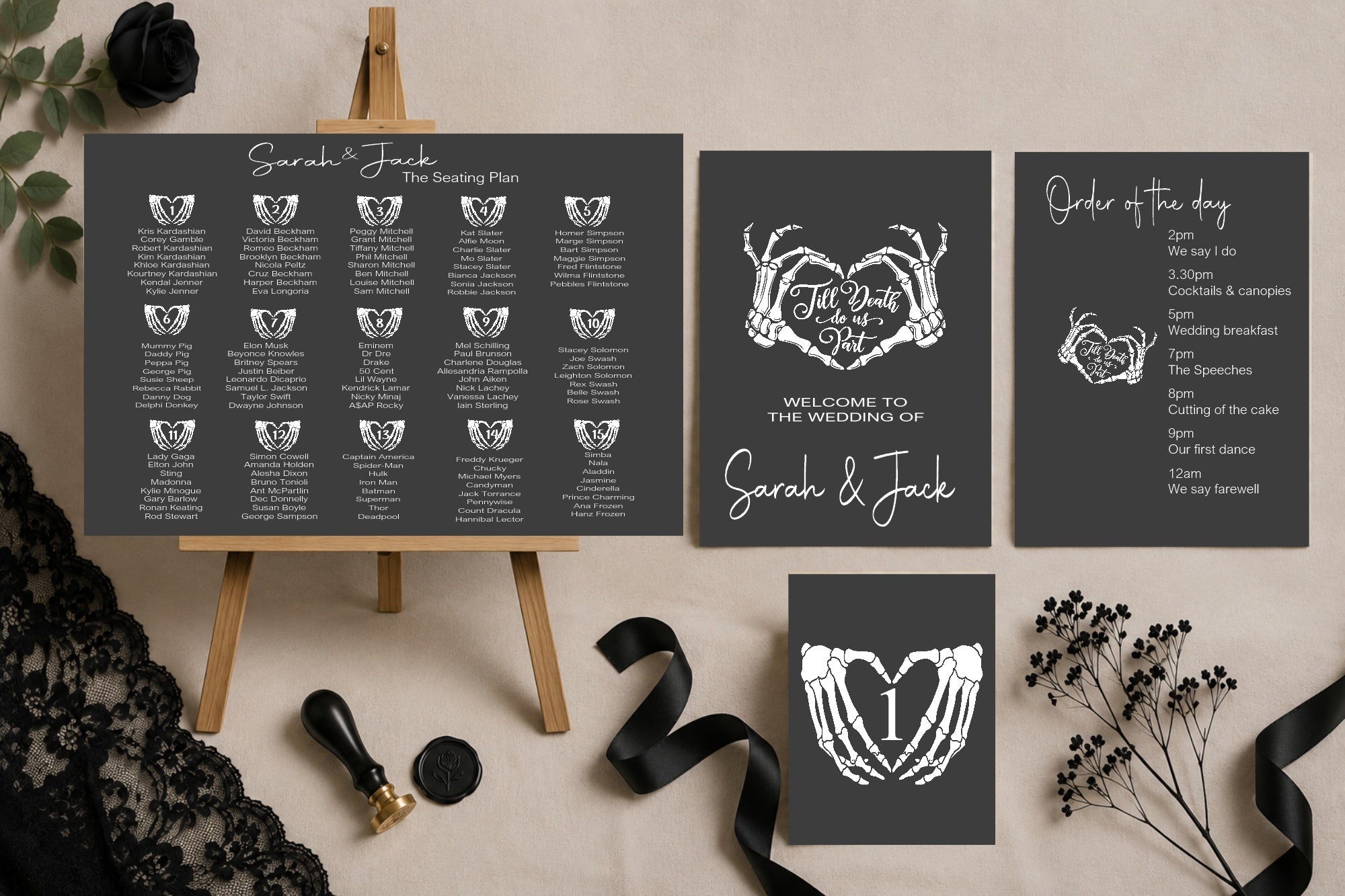Till Death Do Us Part Wedding Invitation Suite Bundle