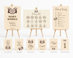 The Lovers Tarot Essential Wedding Signage Bundle | Beige