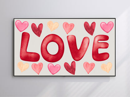 Love Frame TV Art | Hearts | Digital Download 4K High Resolution