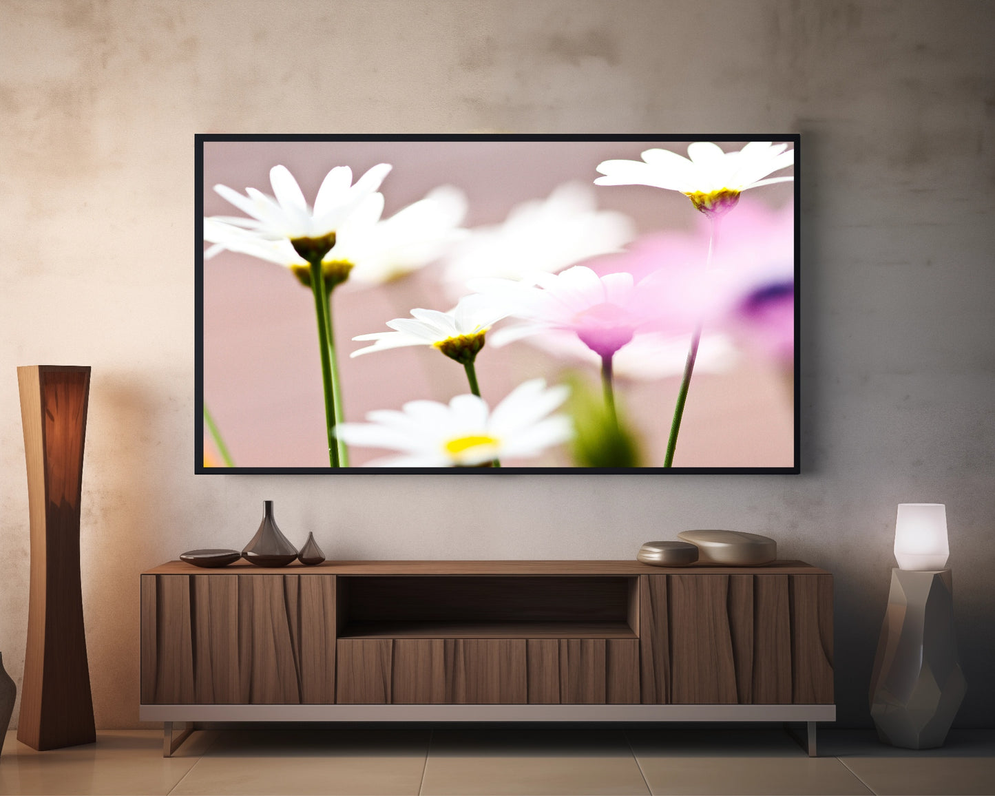 White Daisy | Spring Blooming | Frame TV Art | Digital Download 4K High Resolution