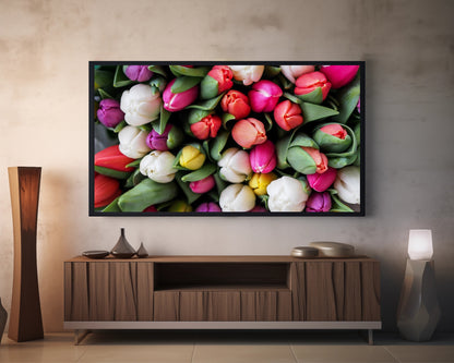 Bouquet Of Tulips | Spring Blooming | Frame TV Art | Digital Download 4K High Resolution