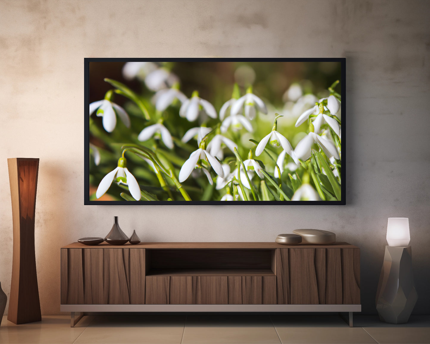 Field Of Snowdrops | Spring Blooming | Frame TV Art | Digital Download 4K High Resolution