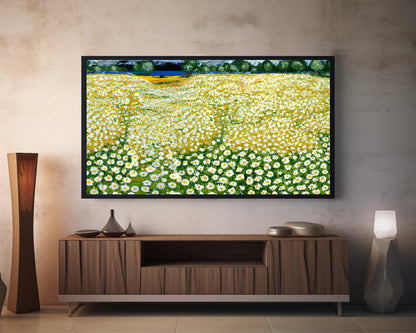 Field Of Daisies Painting | Vincent van Gogh Inspired Frame TV Art | Digital Download 4K High Resolution