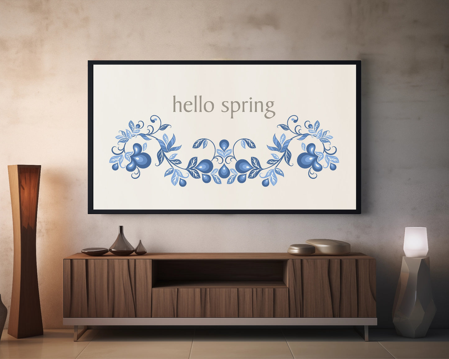 Hello Spring | Frame TV Art | Digital Download 4K High Resolution