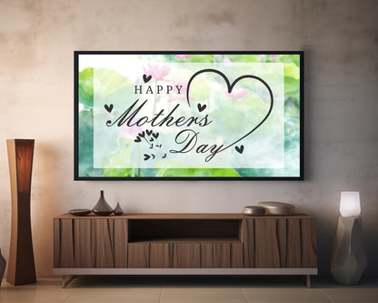 Happy Mothers Day | Floral | Frame TV Art | Digital Download 4K High Resolution