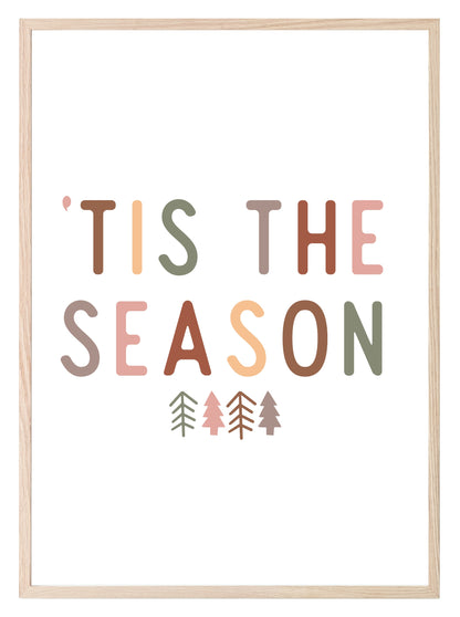 Tis The Season Print | Christmas Art