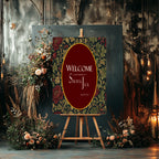 Victorian Winter Christmas Wedding Invitations | Dark Romantic Floral