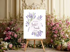 Lavender Flower Wedding Welcome Sign